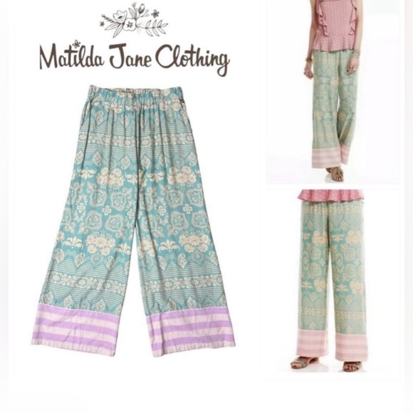 Matilda Jane Salty Kiss Women's Palazzo Wide Leg Pants Size Small - Picture 4 of 9